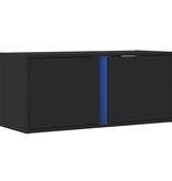 VidaXL Tv-wandmeubel met LED-verlichting 80x31x35 cm zwart