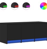 VidaXL Tv-meubel met LED 97x34x40 cm bewerkt hout zwart