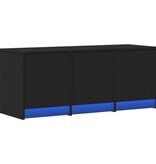 VidaXL Tv-meubel met LED 97x34x40 cm bewerkt hout zwart