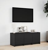 VidaXL Tv-meubel met LED 97x34x40 cm bewerkt hout zwart