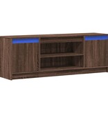 VidaXL Tv-meubel met LED 139,5x34x50 cm bewerkt hout bruin eikenkleur