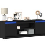 VidaXL Tv-meubel met LED 139,5x34x50 cm bewerkt hout zwart