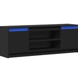 VidaXL Tv-meubel met LED 139,5x34x50 cm bewerkt hout zwart