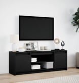 VidaXL Tv-meubel met LED 139,5x34x50 cm bewerkt hout zwart
