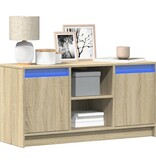 VidaXL Tv-meubel met LED 100x34x50 cm bewerkt hout sonoma eikenkleurig