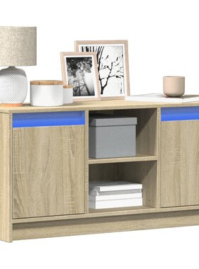 VidaXL Tv-meubel met LED 100x34x50 cm bewerkt hout sonoma eikenkleurig
