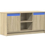 VidaXL Tv-meubel met LED 100x34x50 cm bewerkt hout sonoma eikenkleurig