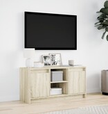VidaXL Tv-meubel met LED 100x34x50 cm bewerkt hout sonoma eikenkleurig