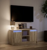 VidaXL Tv-meubel met LED 100x34x50 cm bewerkt hout sonoma eikenkleurig