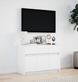 VidaXL Tv-meubel met LED 91x34x61 cm bewerkt hout wit