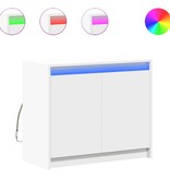 VidaXL Dressoir met LED 72x34x61 cm bewerkt hout wit