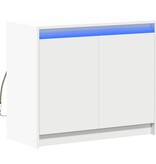VidaXL Dressoir met LED 72x34x61 cm bewerkt hout wit