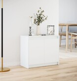 VidaXL Dressoir met LED 72x34x61 cm bewerkt hout wit