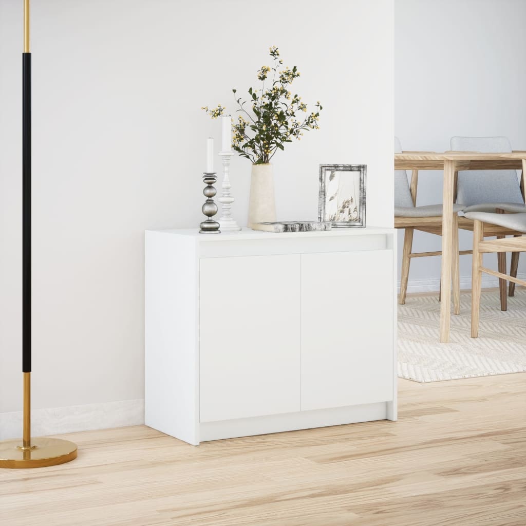 VidaXL Dressoir met LED 72x34x61 cm bewerkt hout wit