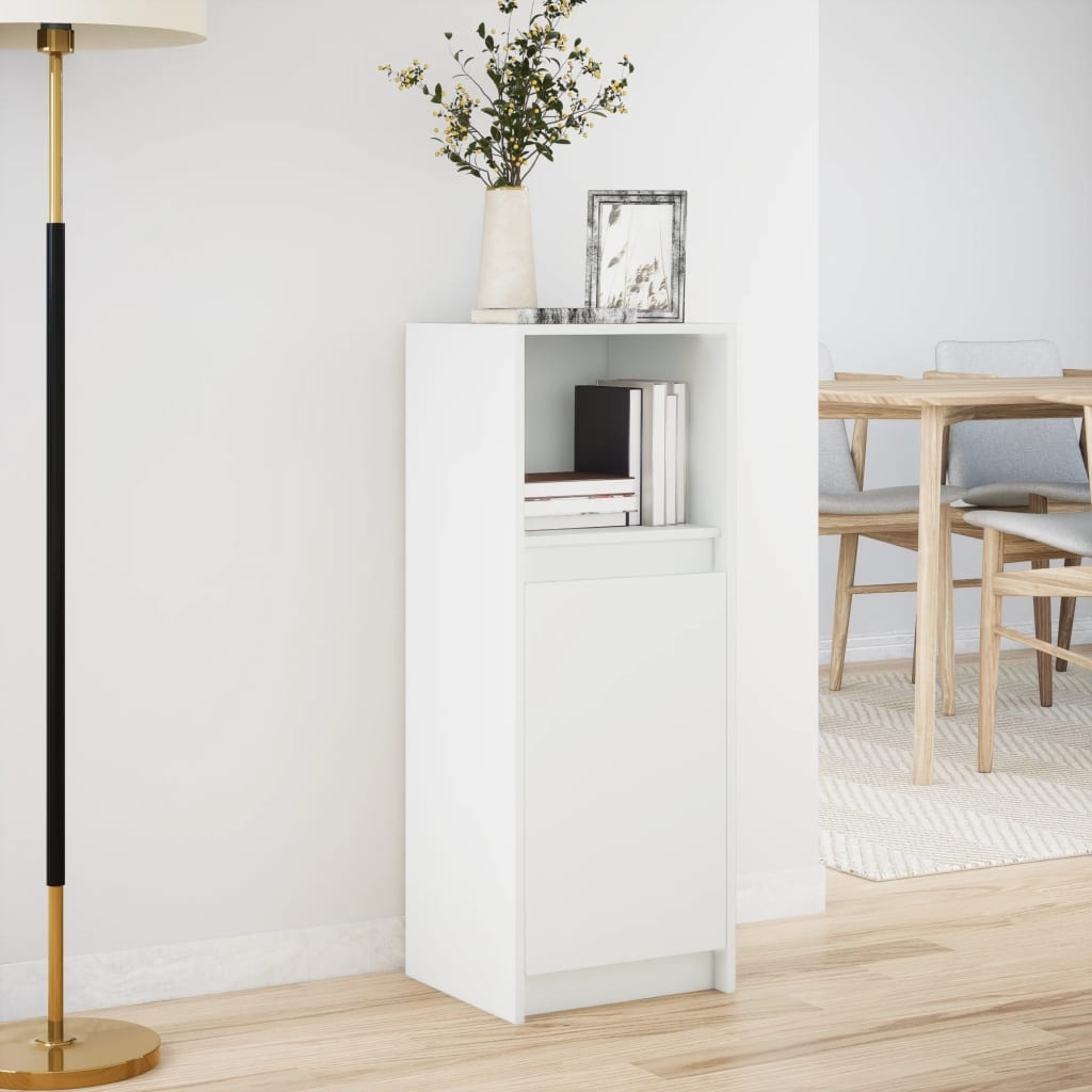 VidaXL Dressoir met LED 38x34x100 cm bewerkt hout wit