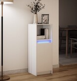 VidaXL Dressoir met LED 38x34x100 cm bewerkt hout wit