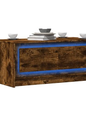 VidaXL Salontafel met LED-verlichting bewerkt hout gerookt eikenkleur