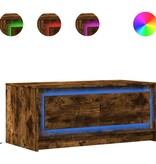 VidaXL Salontafel met LED-verlichting bewerkt hout gerookt eikenkleur