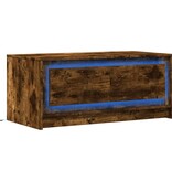 VidaXL Salontafel met LED-verlichting bewerkt hout gerookt eikenkleur