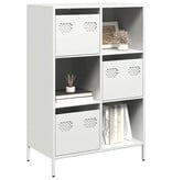 VidaXL Hoge kast 68x39x103,5 cm staal wit