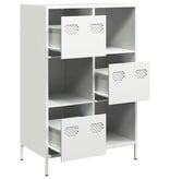 VidaXL Hoge kast 68x39x103,5 cm staal wit