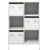 VidaXL Hoge kast 68x39x103,5 cm staal wit