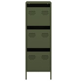 VidaXL Hoge kast 39x35x103,5 cm staal olijfgroen
