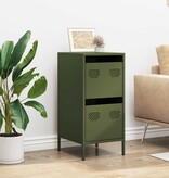 VidaXL Dressoir 35x39x73,5 cm koudgewalst staal olijfgroen