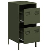 VidaXL Dressoir 35x39x73,5 cm koudgewalst staal olijfgroen