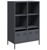 VidaXL Hoge kast 68x39x103,5 cm staal antracietkleurig