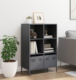 VidaXL Hoge kast 68x39x103,5 cm staal antracietkleurig