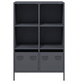 VidaXL Hoge kast 68x39x103,5 cm staal antracietkleurig