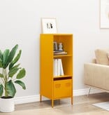 VidaXL Hoge kast 35x39x103,5 cm staal mosterdgeel