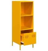 VidaXL Hoge kast 35x39x103,5 cm staal mosterdgeel