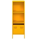 VidaXL Hoge kast 35x39x103,5 cm staal mosterdgeel