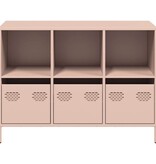 VidaXL Dressoir 101,5x39x73,5 cm koudgewalst staal roze