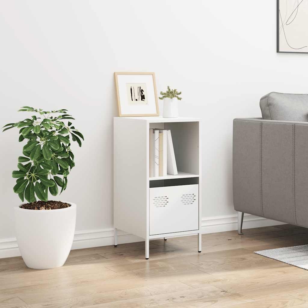 VidaXL Dressoir 35x39x73,5 cm koudgewalst staal wit