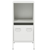 VidaXL Dressoir 35x39x73,5 cm koudgewalst staal wit