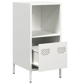 VidaXL Dressoir 35x39x73,5 cm koudgewalst staal wit