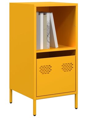 VidaXL Dressoir 35x39x73,5 cm koudgewalst staal mosterdgeel