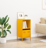 VidaXL Dressoir 35x39x73,5 cm koudgewalst staal mosterdgeel