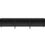 VidaXL Tv-meubel 202x39x43,5 cm koudgewalst staal zwart