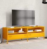 VidaXL Tv-meubel 135x39x43,5 cm koudgewalst staal mosterdgeel