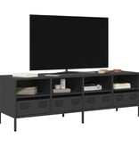 VidaXL Tv-meubel 135x39x43,5 cm koudgewalst staal zwart