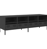 VidaXL Tv-meubel 135x39x43,5 cm koudgewalst staal zwart