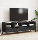 VidaXL Tv-meubel 135x39x43,5 cm koudgewalst staal zwart