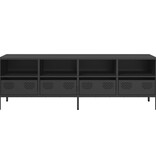 VidaXL Tv-meubel 135x39x43,5 cm koudgewalst staal zwart