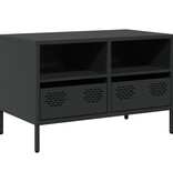 VidaXL Tv-meubel 68x39x43,5 cm koudgewalst staal zwart