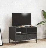 VidaXL Tv-meubel 68x39x43,5 cm koudgewalst staal zwart