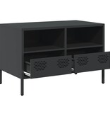 VidaXL Tv-meubel 68x39x43,5 cm koudgewalst staal zwart
